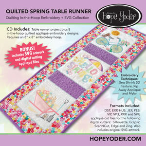 Quilted Spring Table Runner